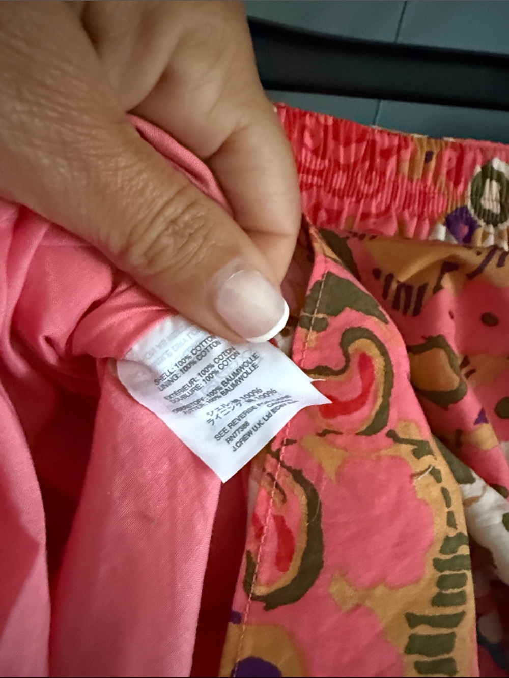 JCrew Printed Pink Multicolor A-Line Skirt - Picture 5 of 5